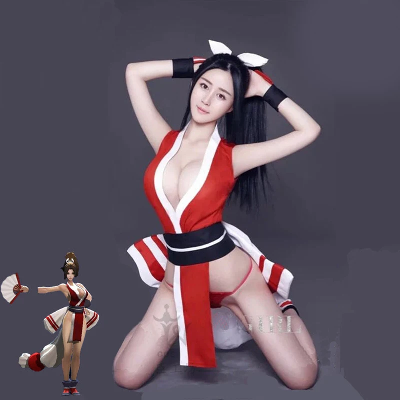 Король бойцов KOF mai shiranui косплей кимоно-Униформа платье полный комплект женские сексуальные костюмы на Хэллоуин индивидуальный заказ