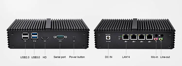 KANSUNG Pfsense мини-ПК Core i3 4 Gigabit Lan безвентиляторный Настольный Nuc брандмауэр X86 одноплатный компьютер Linux Ubuntu неттоп