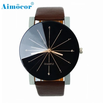 

DIY Wonderful New Arrive Luxury Woman Mens watch Retro Design Leather Band Analog Alloy Quartz Wrist Watch Relogio Masculino 613