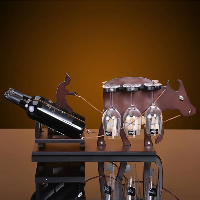 1set Creative 63x18x28cm Antique Wood Wine Rack Furniture Rustic Life