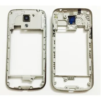 

10Pcs/lot, Middle Frame Bezel Case Cover With Power Volume Button Key+Glass Lens For Samsung Galaxy S4 Mini I9190 I9192 I9195