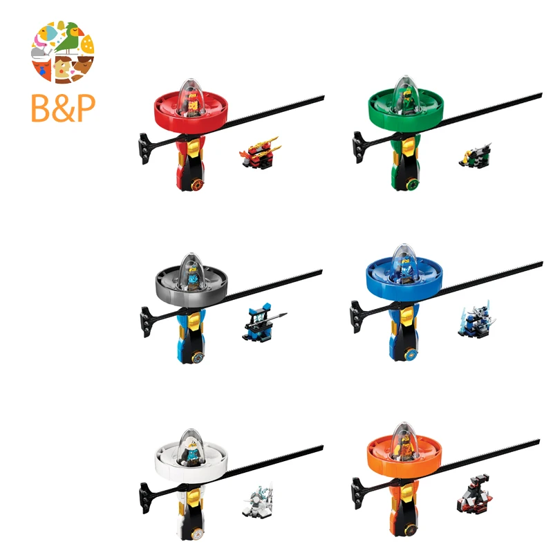 

2018 10791-10796 NEW legoing Ninja Series Spin the top Model Building Block Brick Toys For Children compatible 70637-70633