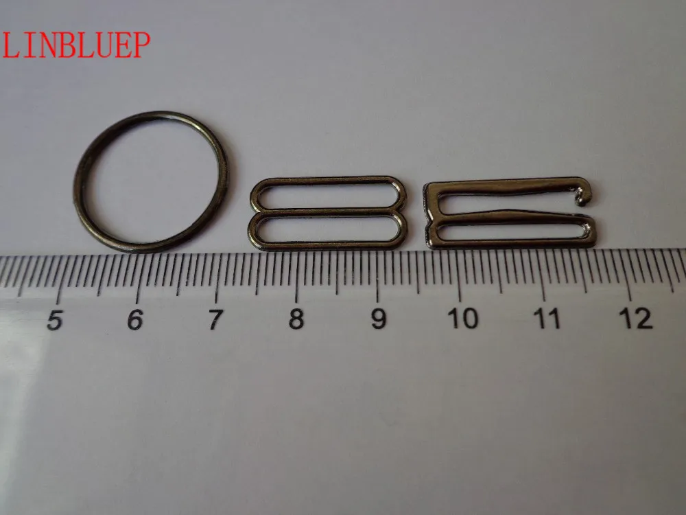 18mm Metal Lingerie Bra Hardware Gun Colour Hooks or Slides or Rings