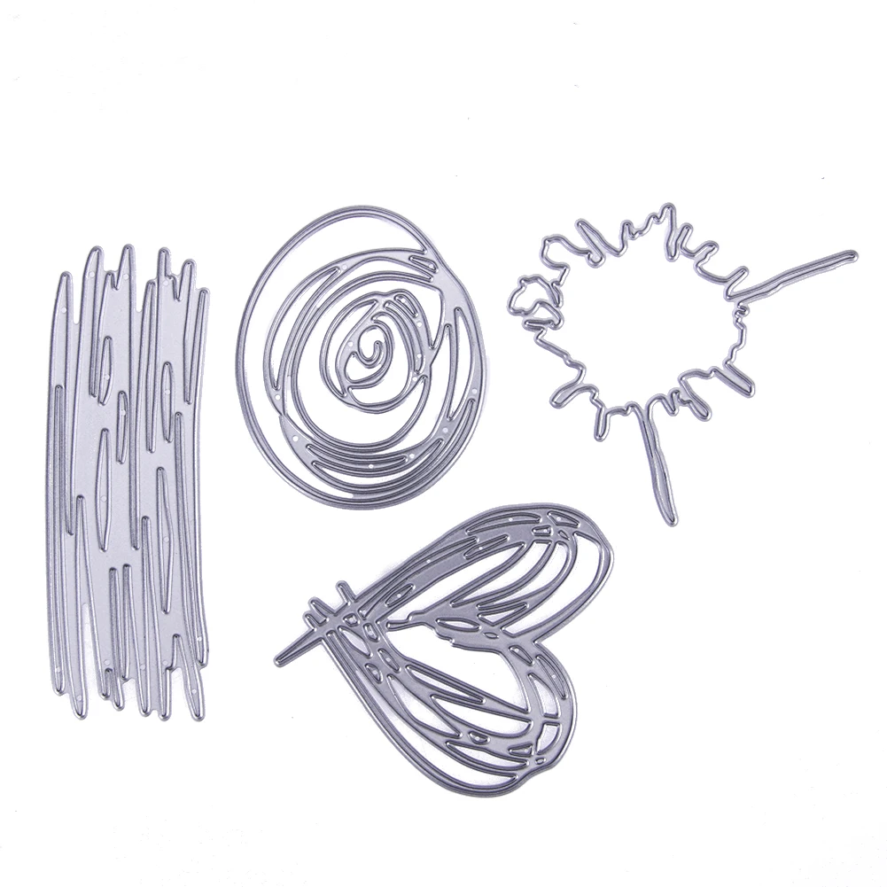  4Pcs Love Tree Round Metal Cutting Dies Stencil for DIY Scrapbooking/photo Album Wedding Invitation - 32811546134