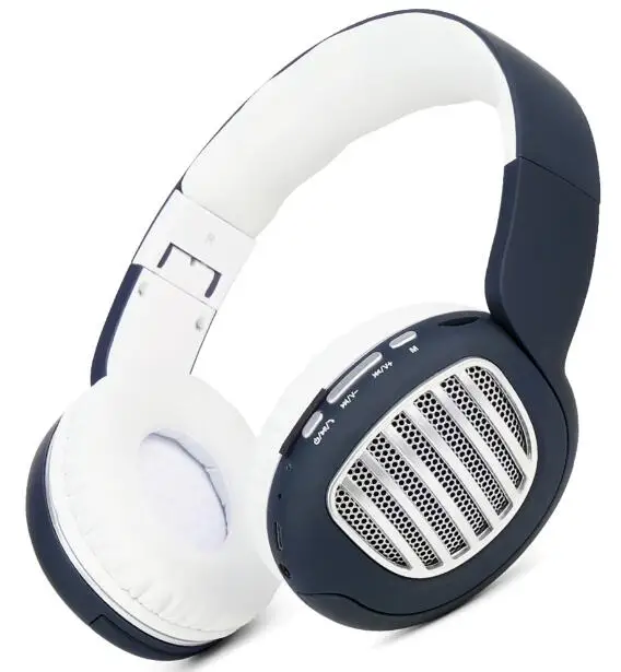 TOPROAD Bluetooth стерео гарнитура наушники складные наушники беспроводные наушники с микрофоном TF FM радио AUX громкой связи - Цвет: Синий