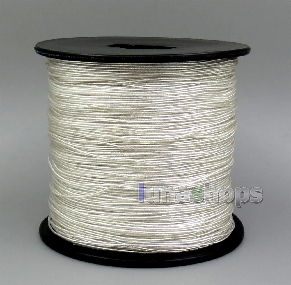 LN006015 5m OCC Silver Plated 24AWG 14 0 05mm PVC OD 0 7mm DIY Audio Headphone Earphone Cable