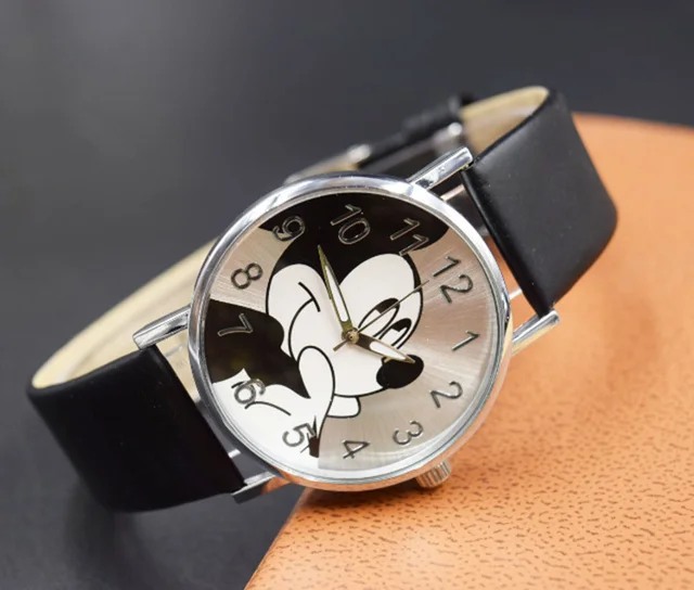 Fashion Watches Cute cartoon quartz wristwatch children leather watch Mickey wat Fashion Watches Cute cartoon quartz wristwatch children leather watch Mickey wat