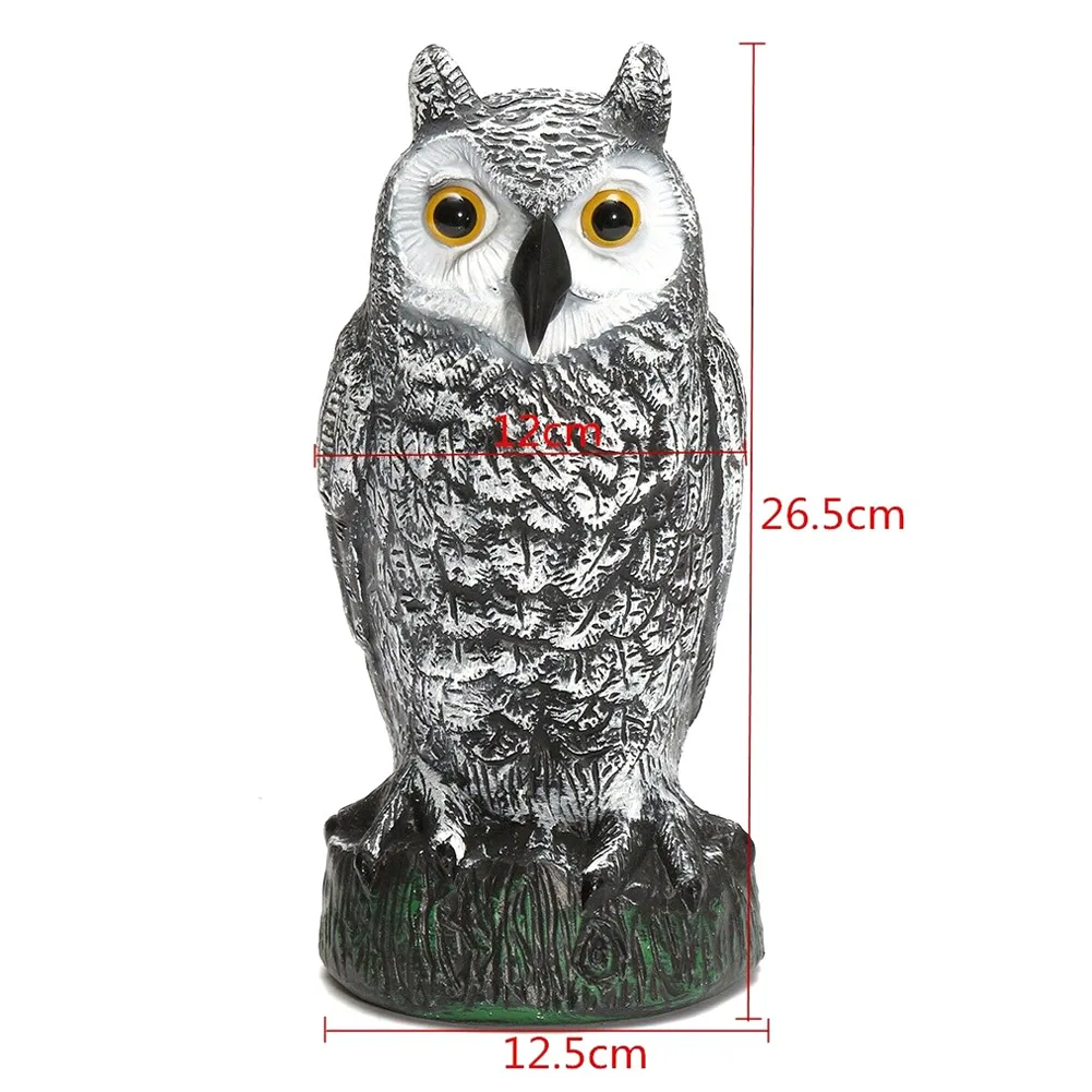 

HOT Fake Owl Decoy Hunting Deterrent Bird Cat Crow Scarer Repeller for Garden TI99