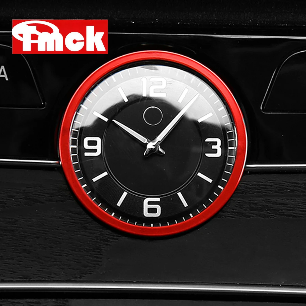 

Car Accessories Center Console Clock Table Watch Ring Trim Cover For Mercedes Benz C Class W205 GLC X253 E Class W213 2016-2019