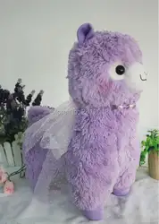 Япония Amuse мечтательный Alpacasso Альпака фиолетовый с лентой овец плюшевые игрушки 18 "подарок для детей Бесплатная доставка