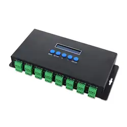 DC5-24V 3AX16CH 2 DMX512Ouptut Ethernet-SPI светодиодный пиксела dmx-контроллер Поддержка IC 2811/2801/6803/TM1814 /SK6812 для Светодиодные ленты свет