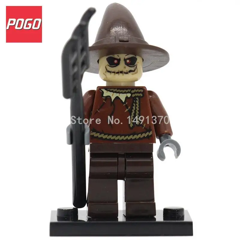

POGO Scarecrow DC Figures PG060 Single Sale Building Blocks Batman SuperHero Sets Models Toys For Children