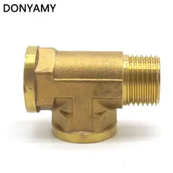 Donyummyjo 2 тройник 3 Way Латунь фитингов разъем 1/2 "BSP Мужской x 1/2" BSP Женский х 1/2 "BSP Мужской Нитки для воды топлива газа