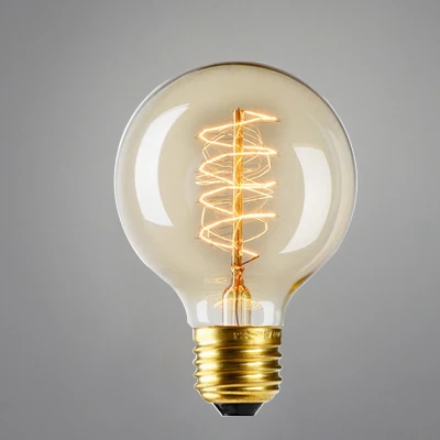 Американский Винтаж лампы накаливания эдиссона вольфрамовый провод источник света подвесные светильники 110 В 220 в E27 латунный держатель для лампы накаливания - Цвет: G80 Wire Wrap