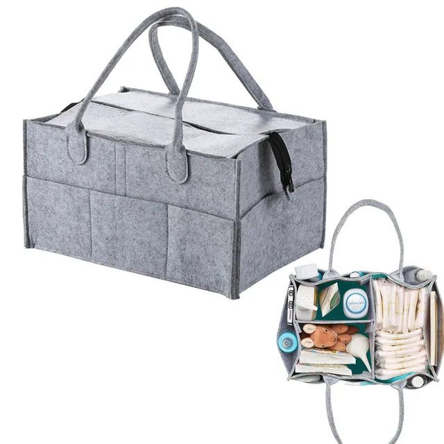 With Lid Storage Bag,Foldable Baby Diaper Caddy Organiser Gift Kid Toys Portable Bag/box for Car Travel Changing Table Organizer