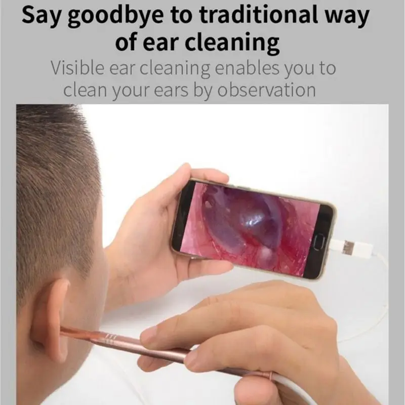 

3.9mm 4.5mm 5.5mm Ear Cleaning Endoscope Camera 1.0 Mega Pixel Borescope Inspection Camera Earpick Tool for Android PC