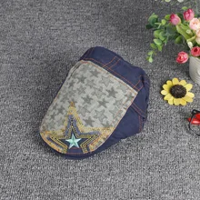 Детские шапки группа ковбойская ткань вышивка пять звезд Пике кепки для мужчин и женщин ребенок Джокер личности берет