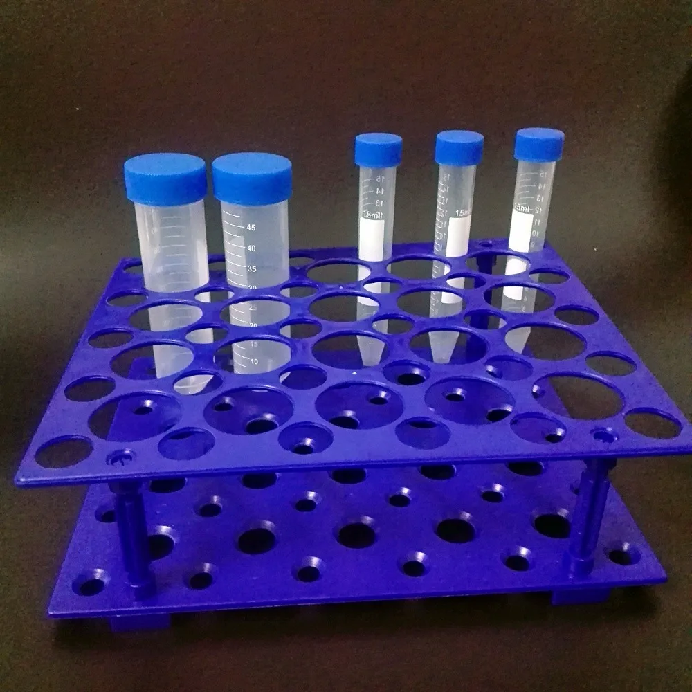 2 piece ,50-Holes ,Detachable Centrifuge Tube Racks with Different size holes Suitable for 10ml,15ml,50ml Tubes