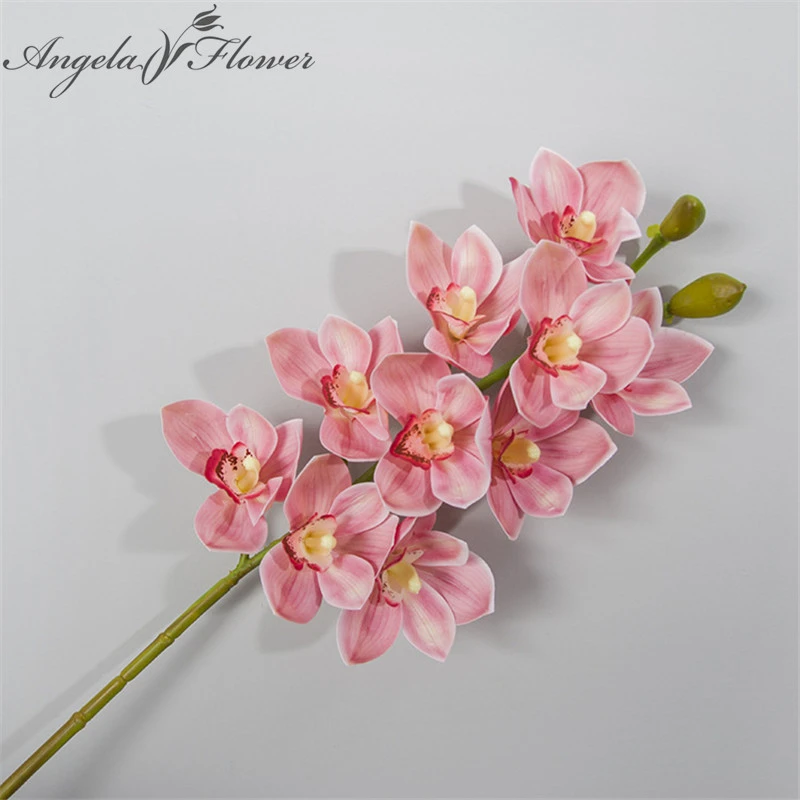 Yellow Real Touch 3D Printing 8PCS Cymbidium Orchid High Quaulity Latex Artificial Flower Bouquet for Wedding Holiday Bridal Bouquet Home Party Decor Bridesmaid Yellow Real Touch 3D Printing 8PCS Cymbidium Orchid High Quaulity Latex Artificial Flower Bouquet for Wedding Holiday Bridal Bouquet Home Party Decor Bridesmaid