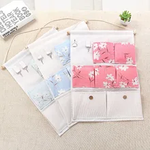 7 Grid Hanging Bag Organizer Foldable Hang Wall Dormitory Hanging Storage Organizador Rear Hanging Debris Storage Laundry Basket