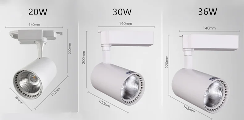 Современный светодиодный светильник-дорожка 20 Вт 30 Вт 36 Вт 2 провода для магазина одежды оконные витрины выставочный Точечный светильник COB rail spot