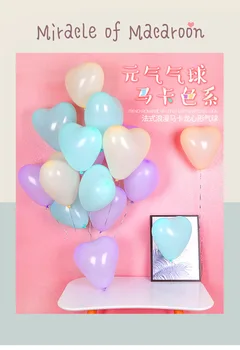 

10pcs 12inch 2.2g Macaroon Latex Balloon Wedding Birthday Party Heart Pink Blue Balloons Inflatable Toys Air Balls Helium Ballon