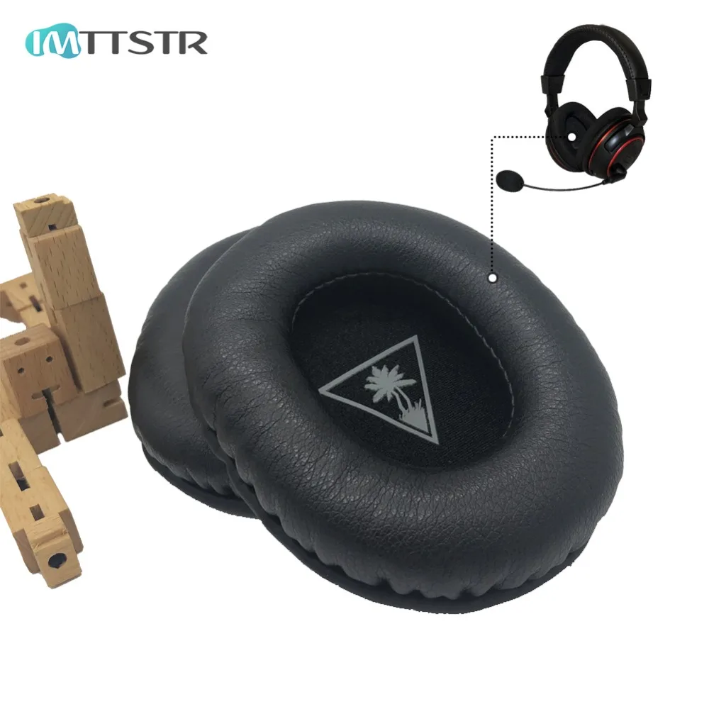 Leather Ear Pads Foam Earpads Pillow Cushion Replacement Earmuff Covers for Turtle Beach Ear Force PX5 Headset Headphones
