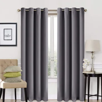 

GIGIZAZA Modern Blackout Curtains for Window Treatment Blinds Finished Drapes Window Blackout Curtains for Living Room Bed Room