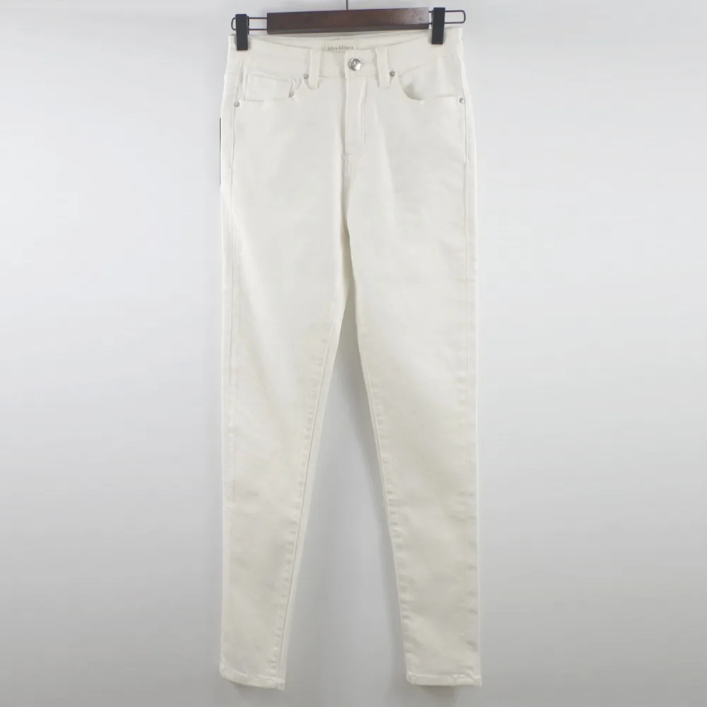Alice & Elmer Skinny Jeans Woman Jeans For Girls Jeans Women High Waist Stretch Jeans Female Pants Shortened White