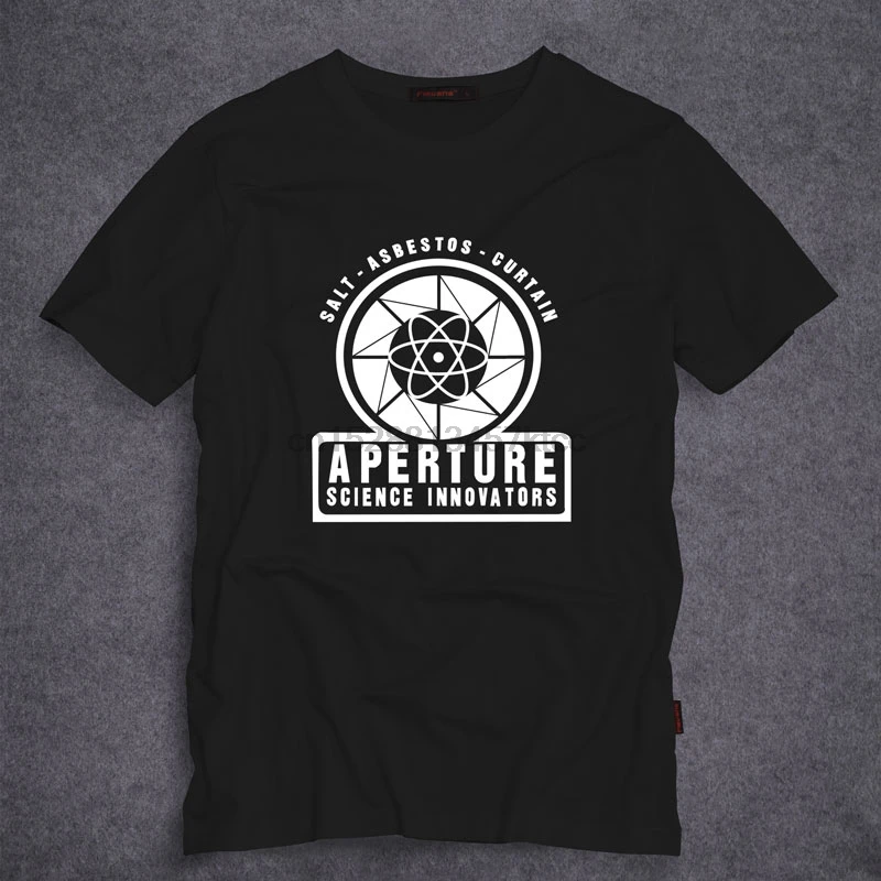 2017 новое поступление портала 2 Aperture Laboratories Логотип Мужская футболка одежда