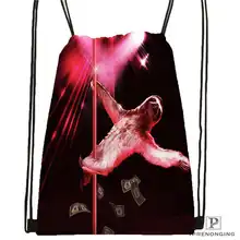 Custom Cover-Sloth-Bear-Stripper-Drawstring Backpack Bag Cute Daypack Kids Satchel (Black Back) 31x40cm#180611-01-14