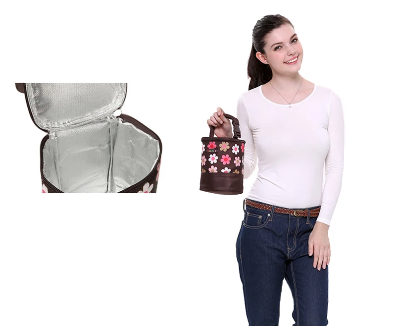 Baby Handbag Insulation Bottle Bag Portable Dot Mummy Breast Milk Bottles Thermo Bags Infant Feeding Keep Warm Tote BB5132 (8)