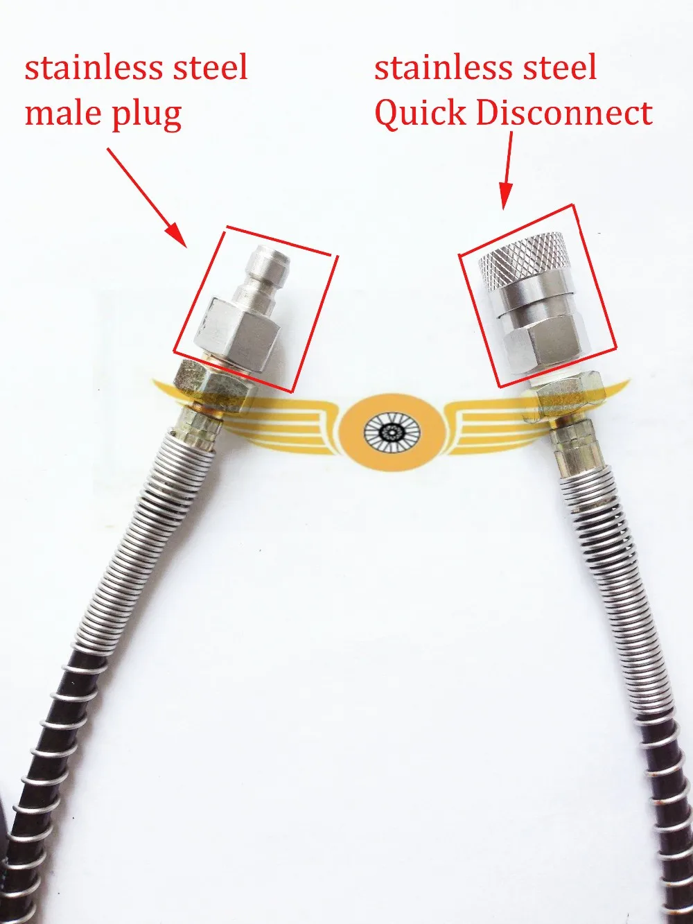 spring hose with QD male female