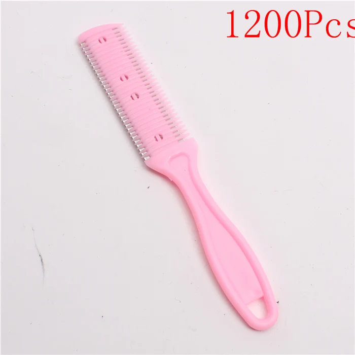 6101 Pink 1200Pcs 1200 шт. двойными бортами волос Бритва расческа режущий разведение Shaper стрижка Уход за лошадьми Для мужчин Для женщин волос Триммер 6101 - Цвет: 6101 Pink 1200Pcs