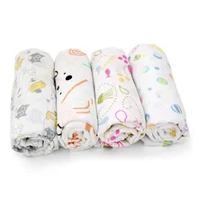 Новинка 120x120 см детское одеяло из бамбукового волокна, детский Пеленальный плед, Пеленальное полотенце для новорожденных, известный многофункциональный