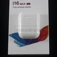 I16 Max TWS V5.0 Bluetooth Беспроводные наушники с сенсорным управлением Siri для iPhone, спортивные стерео наушники с окошком, Автоматическое Сопряжение