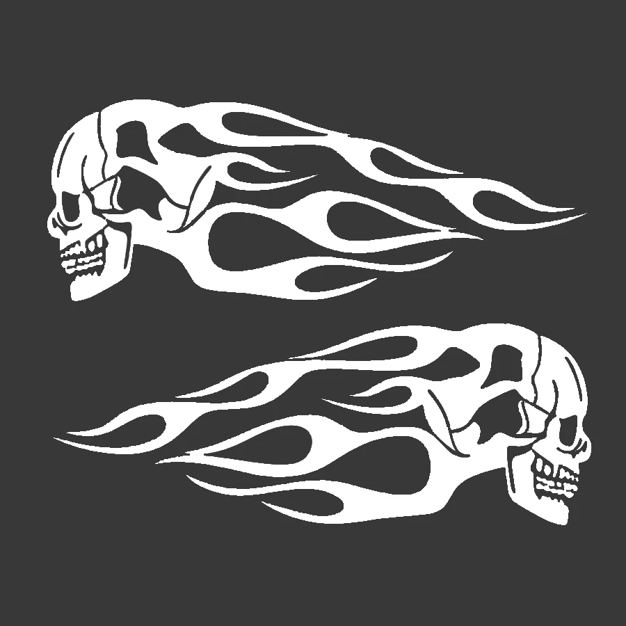 Pegatina de rayas de llama de calavera para motocicleta, calcomanía de  vinilo Universal BLANCA Personal, modelado de motocicleta, 34x12,7 cm -  AliExpress, image size:900x900
