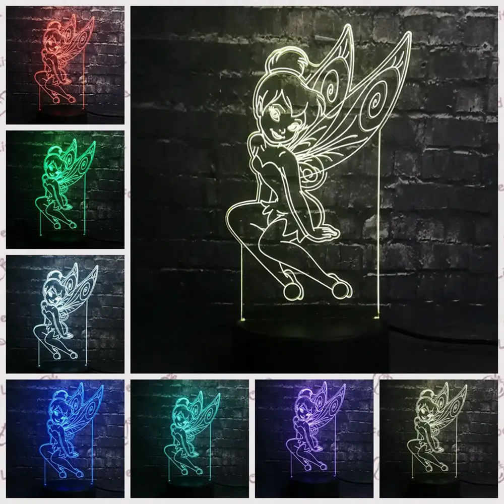 Новая 3D лампа Ститч Ночной светильник светодиодный светильник 7 цветов USB изменение ребенка производство комната подарок младенческой lampara Рождественский Декор lava подарок для детей