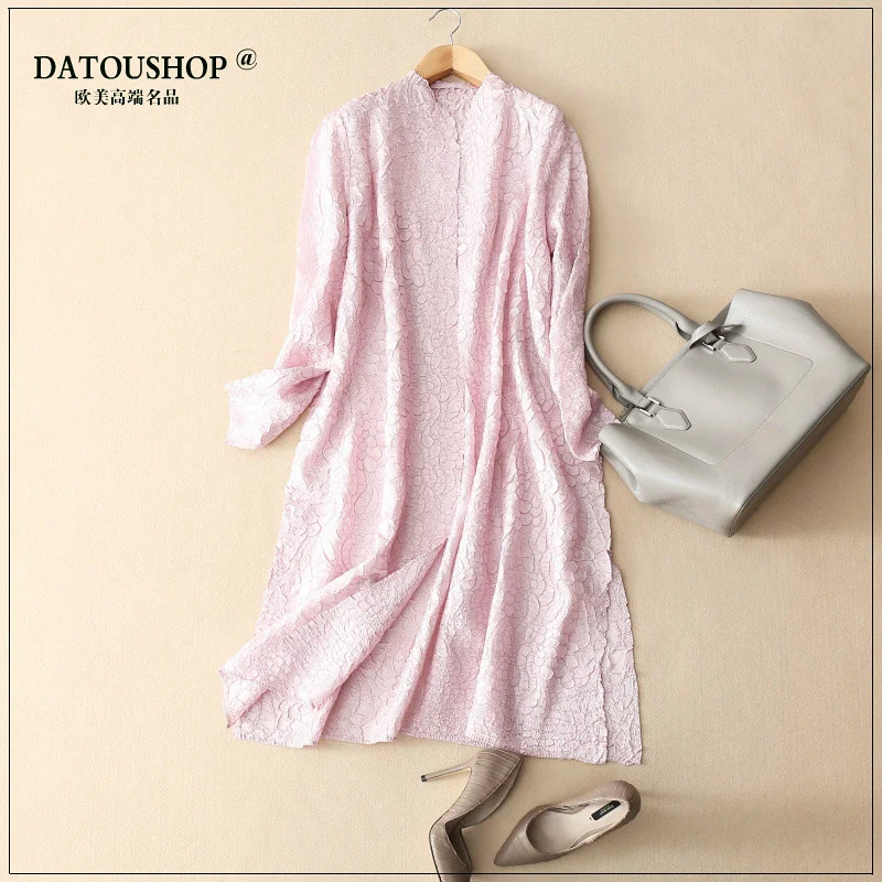 coffee Et D'été Printemps rouge Tranchée gris allumette Mince Pur Plissé Simple Nouvelles Le De Shi Drapé Lâche Femmes Manteau Livraison rose Tout Noir Tempérament Cardigan 51qdEwxEf