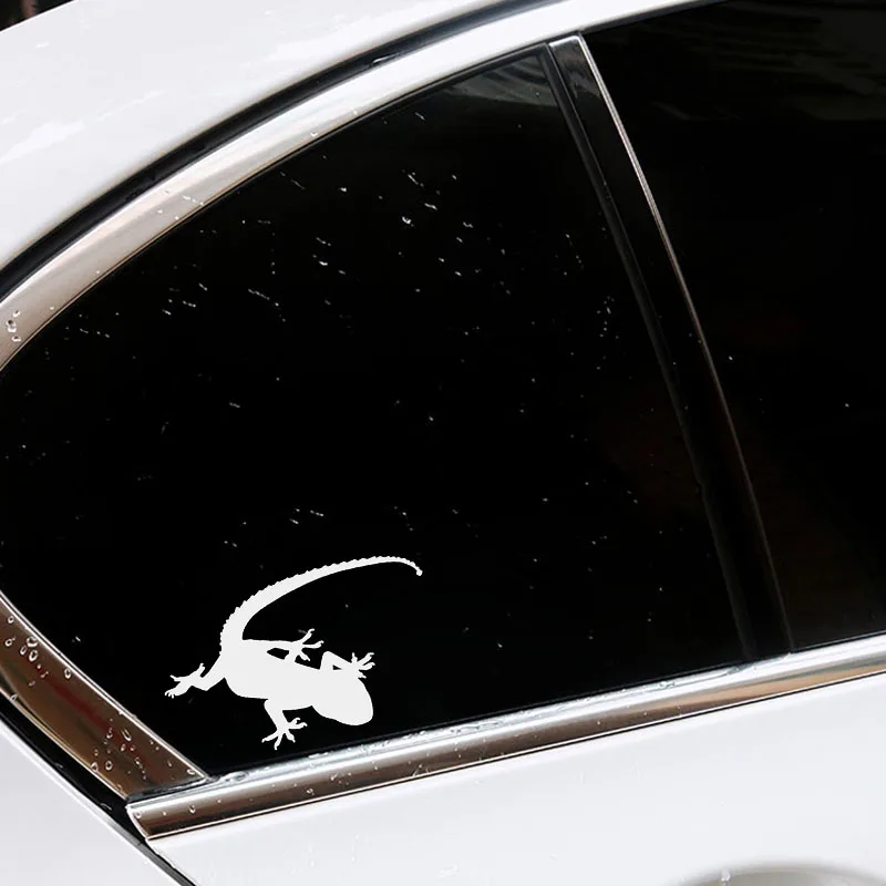YJZT 14 5*8 4 см забавные виниловые декоративные автомобильные наклейки Gecko в виде