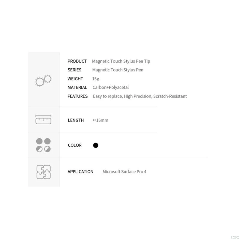 Магнитный стилус наконечник 16 мм 3 шт. для microsoft Surface Pro 4 заправка емкостная ручка