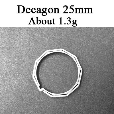 TiTo титановый сплав EDC брелок Открытый портативный круг quickdraw инструмент Высокая прочность и легкий 32 мм - Цвет: Decagon25mm