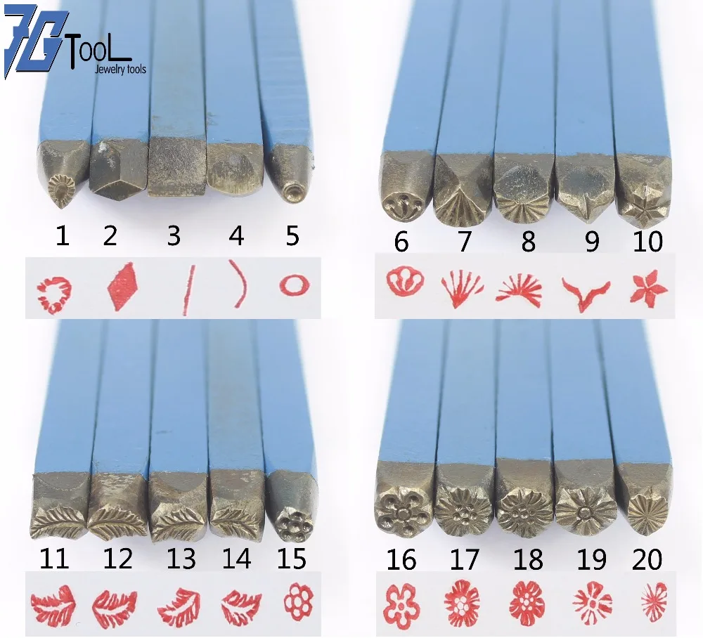Хороший 45 сталь сделанный 20 шт стальной дизайнерский штамп Пробивной инструмент для бисероплетения & изготовления ювелирных изделий