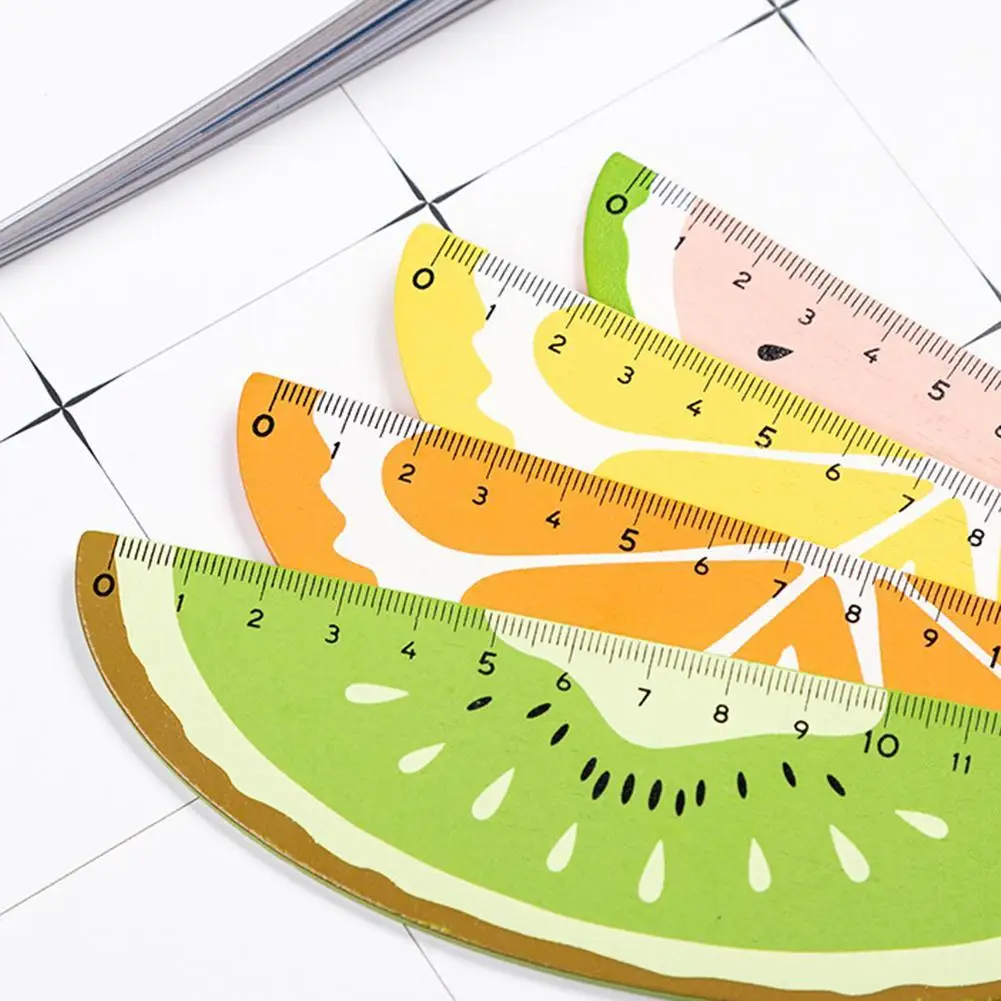 

1Pc Cute Wooden Fruit Ruler 15cm Measuring Straight Rulers Drawing Tool Promotional Stationery Gift School Supplies
