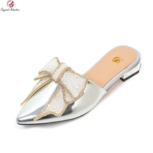 Оригинальные модные женские туфли на плоской подошве с острым носком; туфли на плоской подошве; цвет черный, белый, серебристый, красный, розовый; женская обувь; американские размеры 3-10,5