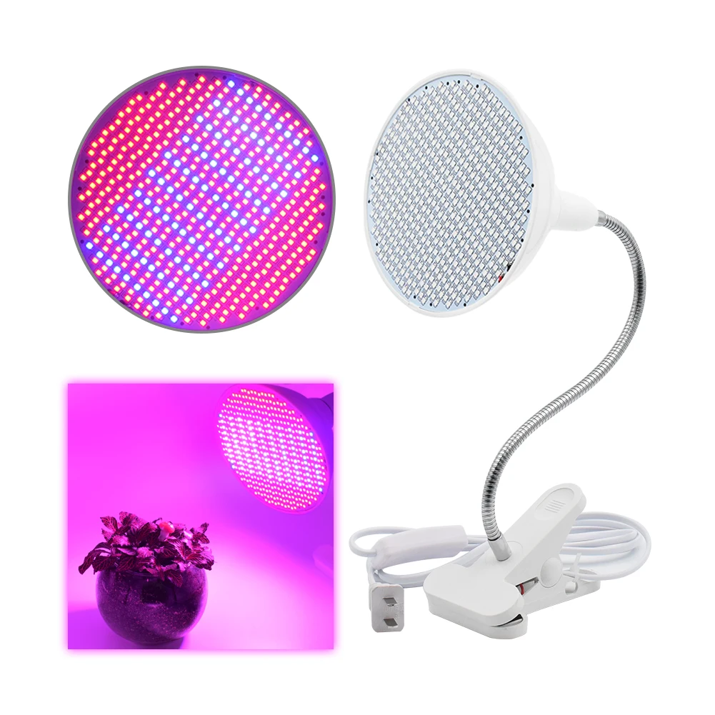 

200 352 500 Led Grow Light bulb 360 Flexible Lamp Holder Clip for Plant Flower vegetable Growing Indoor greenhouse hydroponics