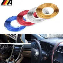 5 м автомобильный Стайлинг универсальные DIY декоративные полосы для интерьера Гибкая формовочная отделка Авто приборная панель край двери Центральный контроль полосы