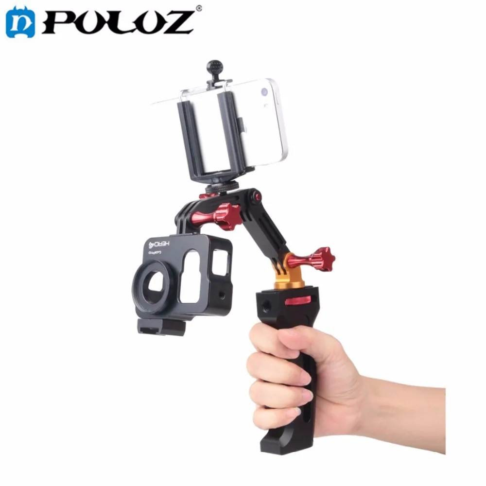 

3-Way Handheld Mobile Phone Monopod Aluminium Alloy Selfie Stick Tripod Stabilizer for GoPro HERO5 HERO4 Session/HERO5 4 /SJCAM