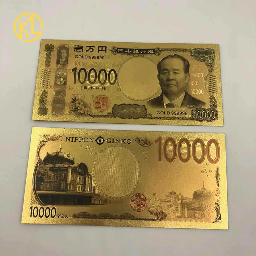 10 шт./лот 10000 иен японский Certoon Пикачу золото пластиковые банкноты для классической детской коллекции памяти