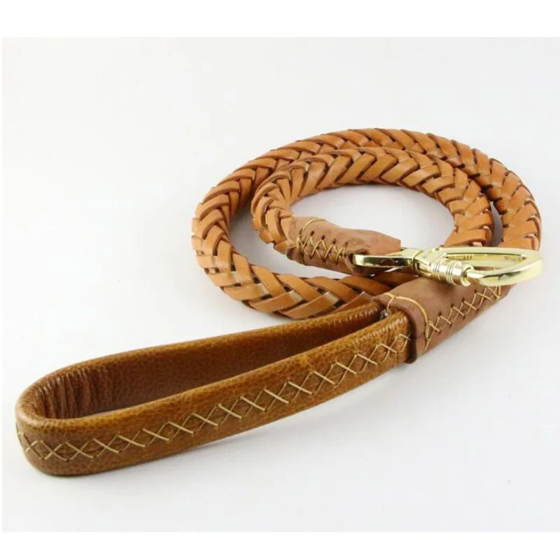 

Leather Pitbull Dog Leash Durable Large Dog Leashed with Insurance Hook Pet Rope Leashes for Medium Large Dogs Accessories